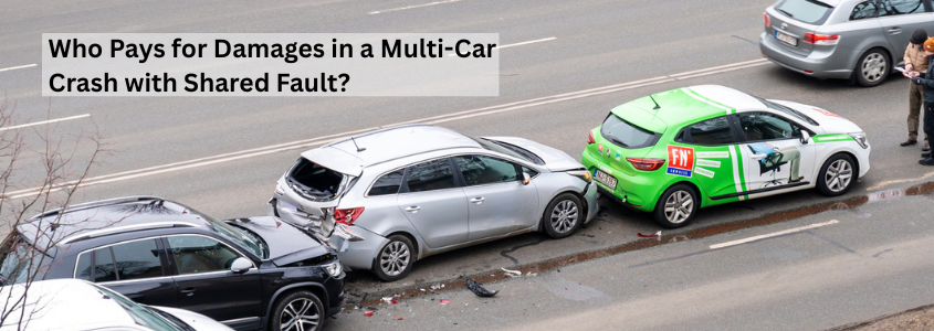 Who Pays for Damages in a Multi-Car Crash with Shared Fault